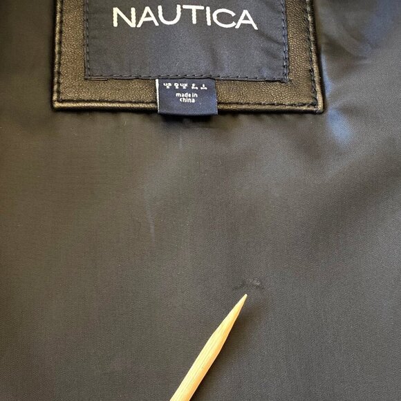 Nautica Womens Black Soft Leather Jacket Size S - Picture 16 of 16